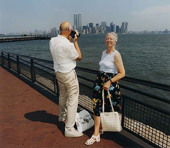 Couple at Statue Liberty Island by Roger Minick