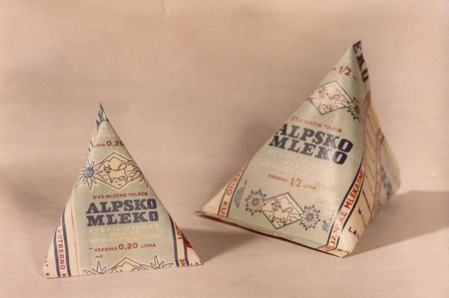 Alpsko Mleko: Slovenia’s first UHT milk product, introduced in 1967 by Ljubljankse mlekarne (Tetra Pak® Classic package) Photo: courtesy of Ljubljankse mlekarne